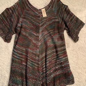 Faded Glory Cable Knit Sweater/Top V-Neck